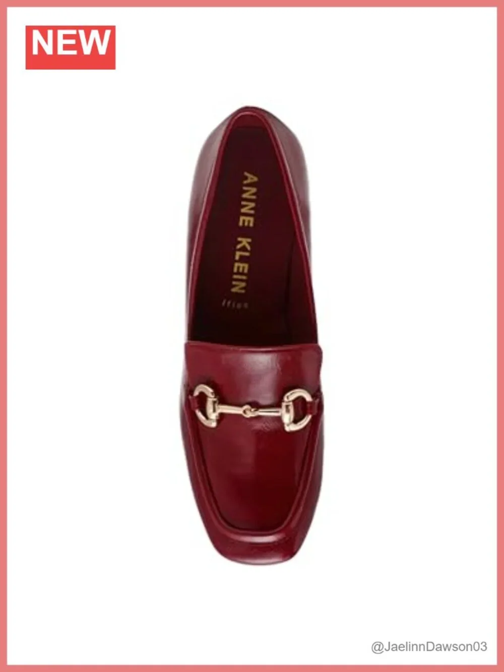 Anne Klein Tobi Leather Block Heel Pumps Slip-On Round Toe Women's Shoes